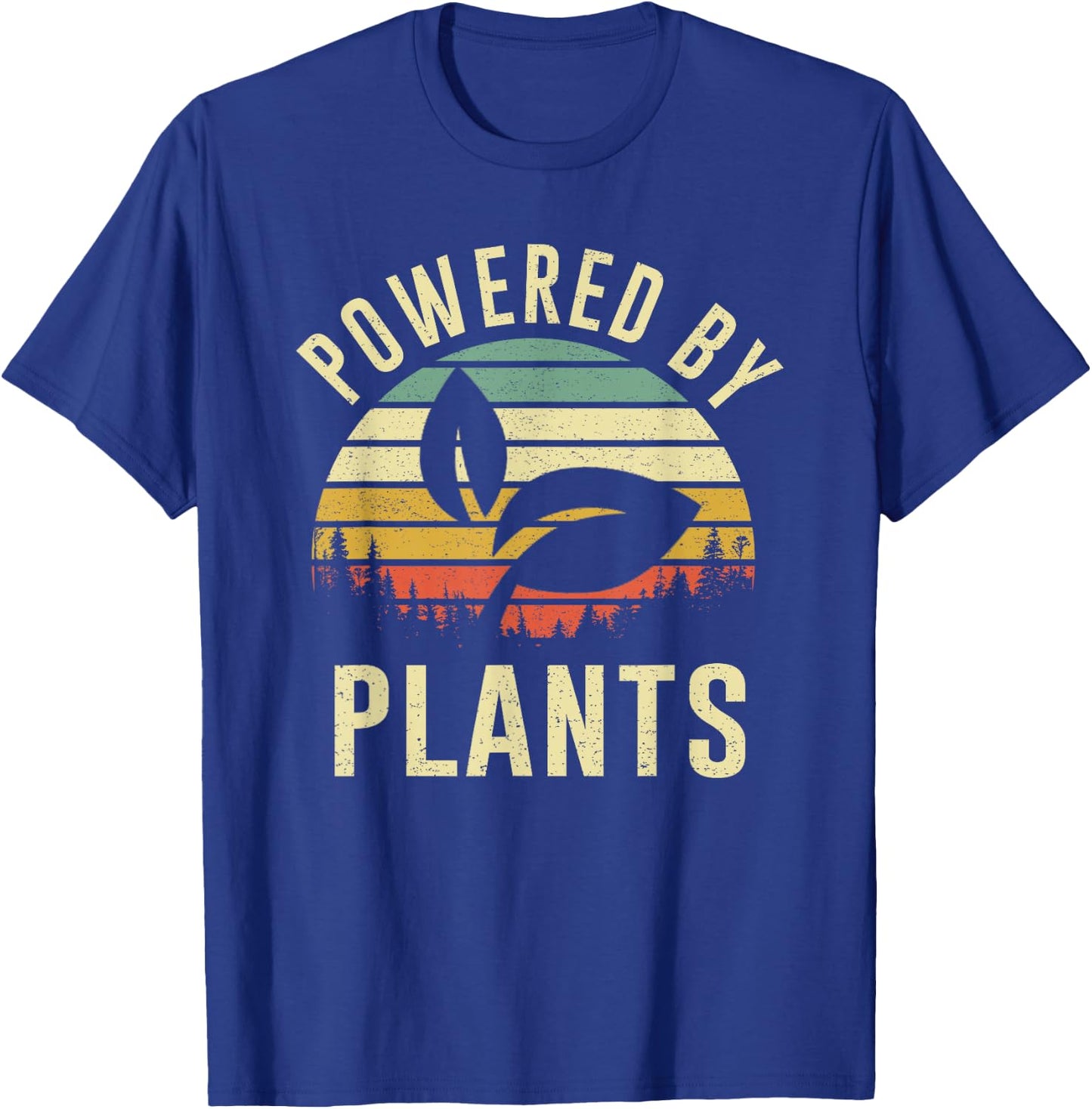 Vintage Powered Plants Vegetarian By Vegan Diet T-Shirt - T-Shirt | Royal