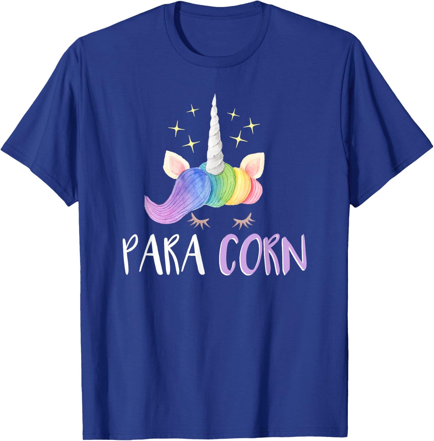Paracorn Funny Unicorn Paraprofessional Teacher Women T-Shirt - T-Shirt | Royal