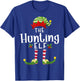 Hunting Christmas Elf Matching Pajama X-Mas Party T-Shirt - T-Shirt | Royal