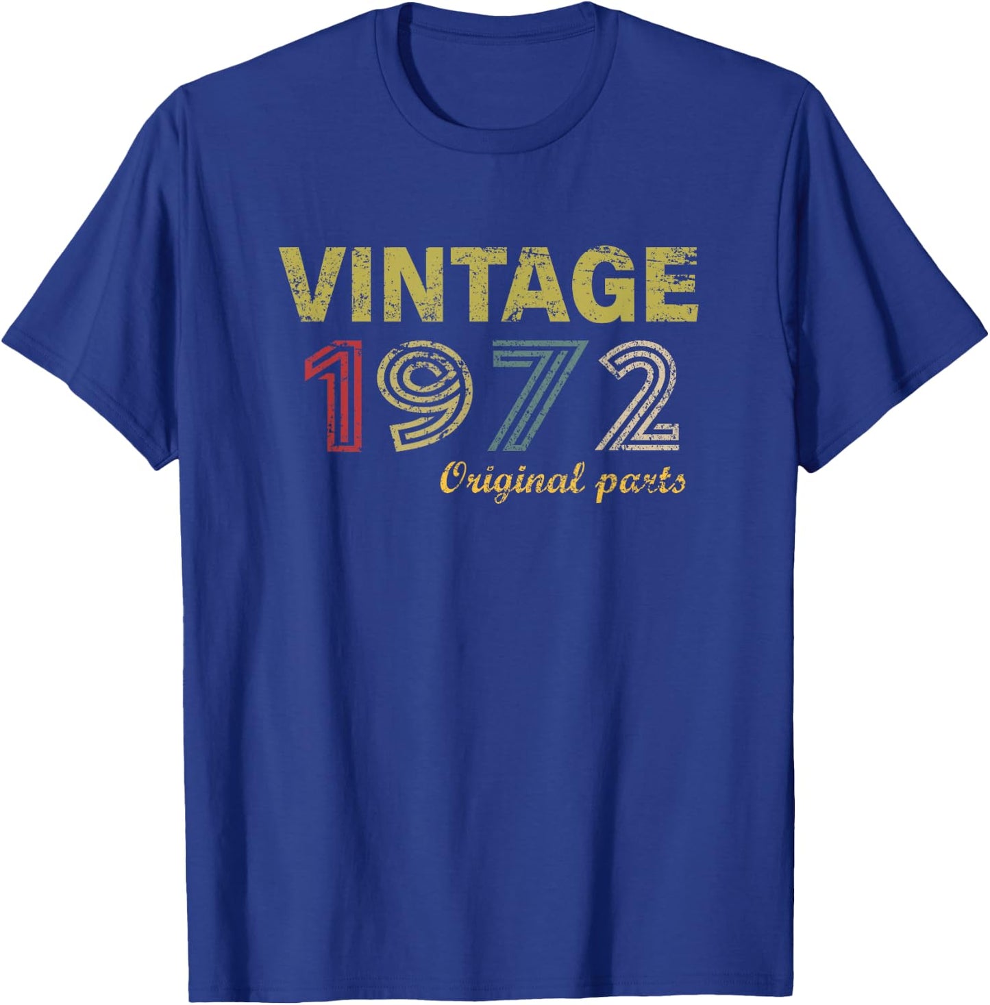 Vintage 1972 53 Year Old Bday Men Women 53rd Birthday T-Shirt - T-Shirt | Royal