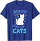 Kids Cat Just A Boy Who Loves Cats for Cat Lovers T-Shirt - T-Shirt | Royal