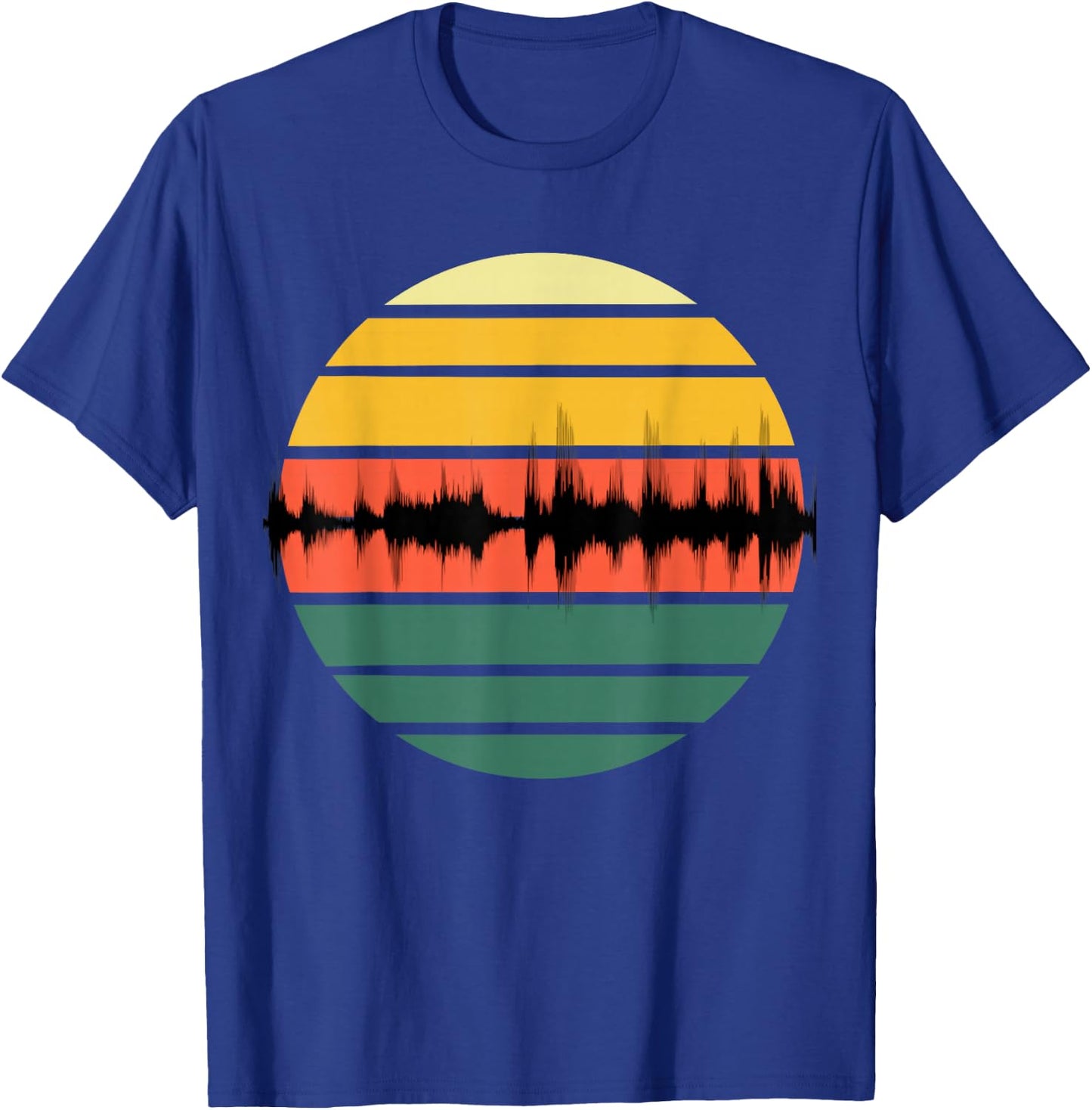 Retro Music Gift Sound Engineer Shirt Vintage Soundwave T-Shirt - T-Shirt | Royal
