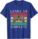 Level 14 Complete 14th Funny Wedding Anniversary For Couples T-Shirt - T-Shirt | Royal