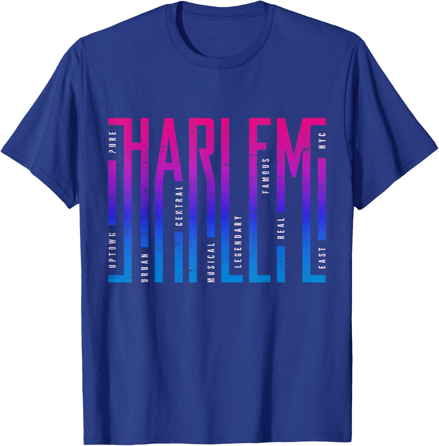 Cool Harlem New York Novelty Graphic & Cool Designs T-Shirt - T-Shirt | Royal