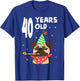 40th Birthday Pug Dog Lover Party 40 Year Old Funny B-Day T-Shirt - T-Shirt | Royal