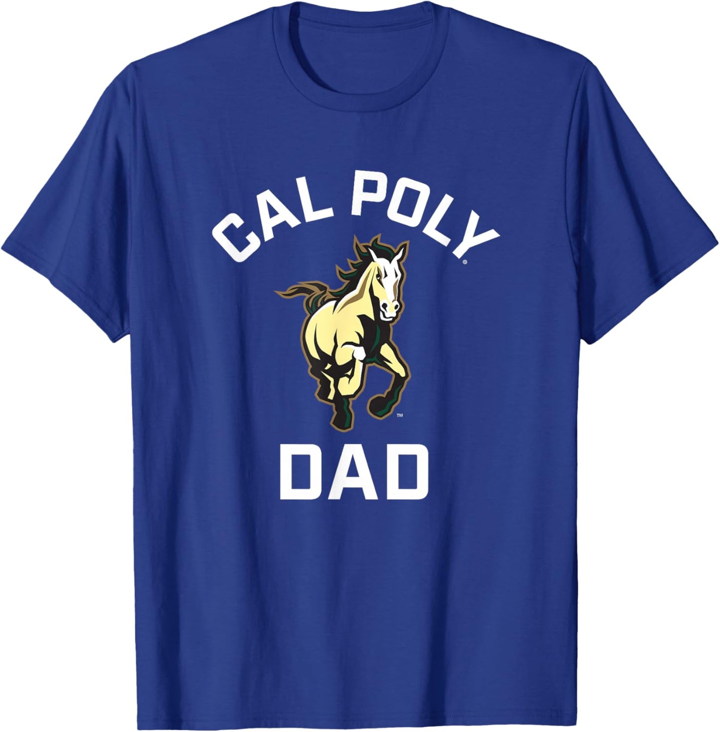 Cal Poly Mustangs Arched Dad T-Shirt - T-Shirt | Royal
