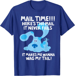 Blues Clues Mail Time! Heres The Mail T-Shirt - T-Shirt | Royal