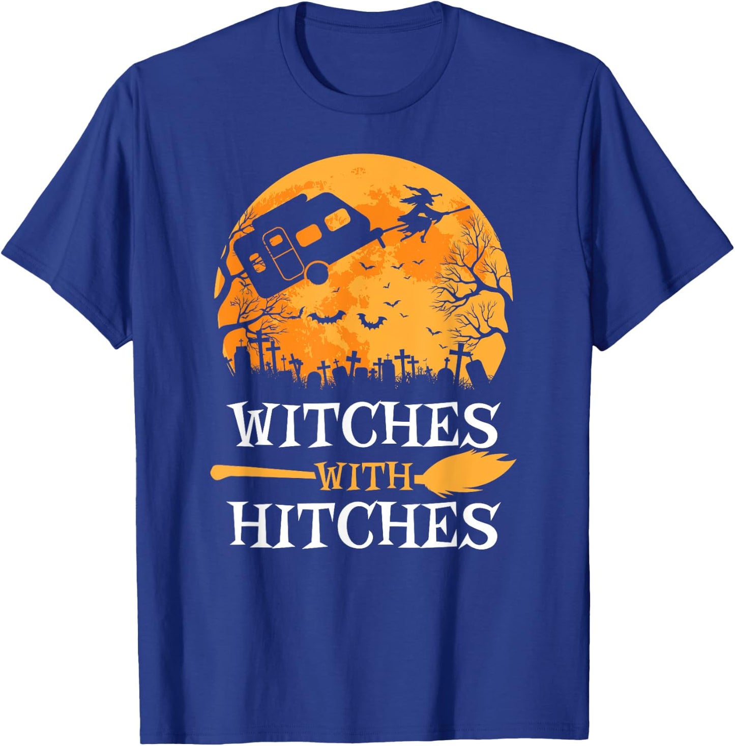 Witches With Hitches Funny Halloween Camping Gift Camper T-Shirt - T-Shirt | Royal