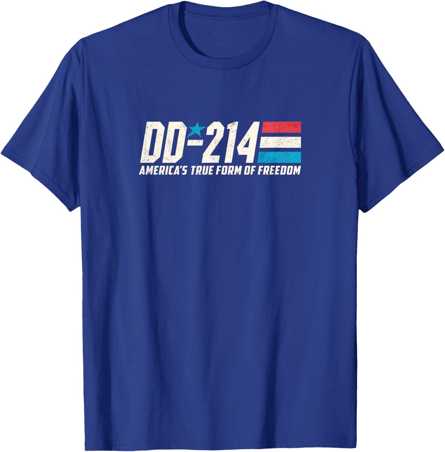 DD-214 Armed Forces Military Alumni Vintage Veteran T Shirt T-Shirt - T-Shirt | Royal