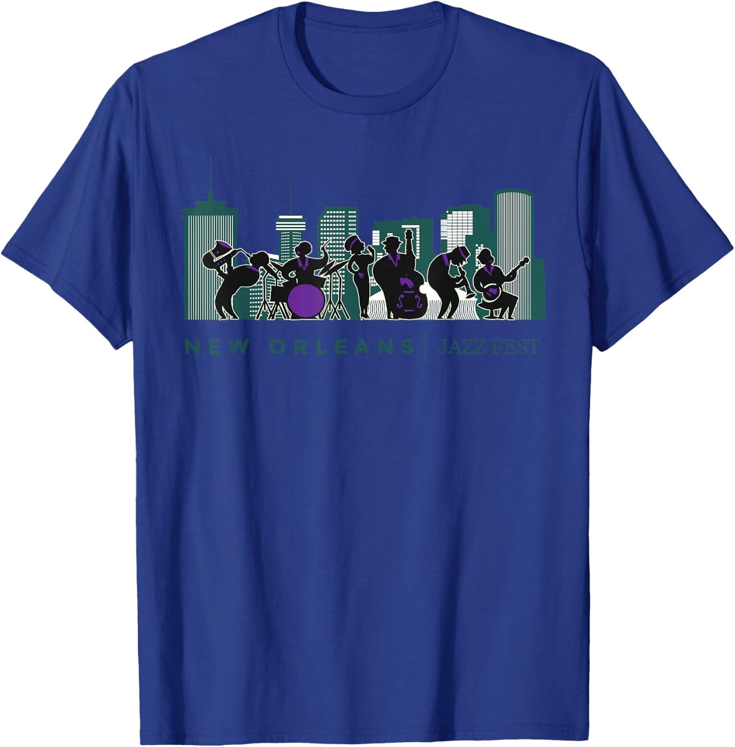 Jazz Music New Orleans Fest Jazz Festival Souvenir T-Shirt - T-Shirt | Royal