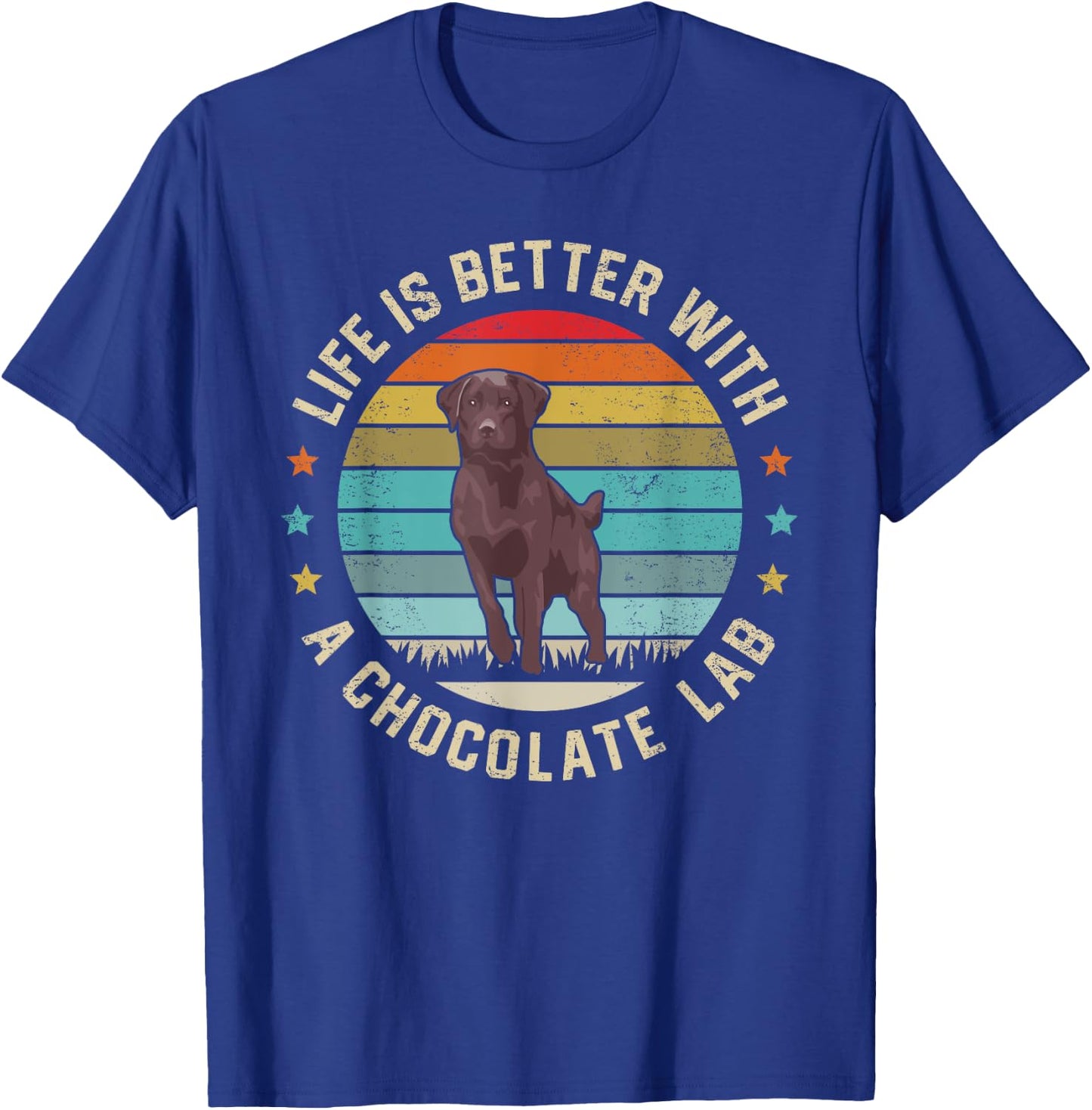 Chocolate Lab Dog Owner Dog Dad Mom Brown Labrador Retriever Men Women Kids T-Shirt - T-Shirt | Royal