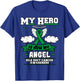 My Hero Is Now My Angel Bile Duct Cancer Awareness Fighter T-Shirt - T-Shirt | Royal