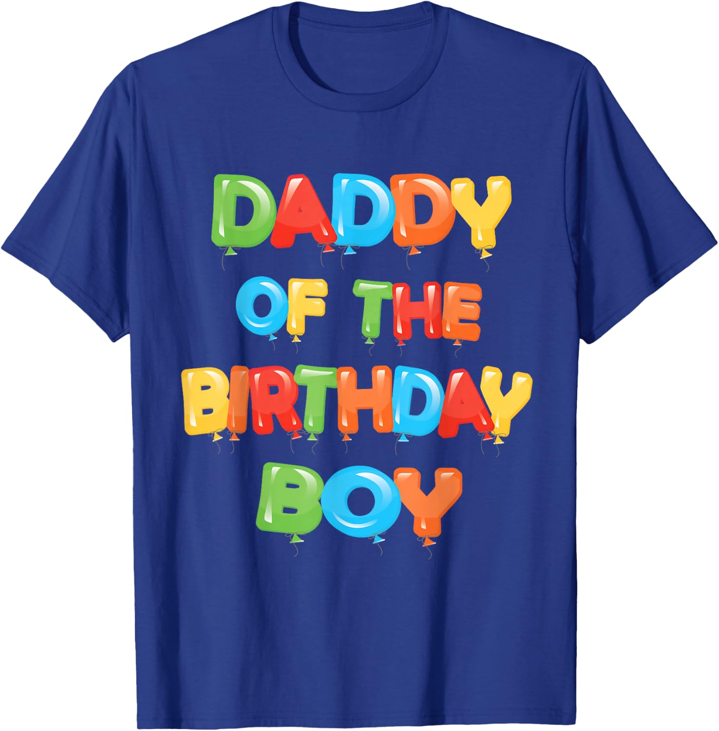 Daddy of The Birthday Boy Balloon Boys Party Small T-Shirt - T-Shirt | Royal