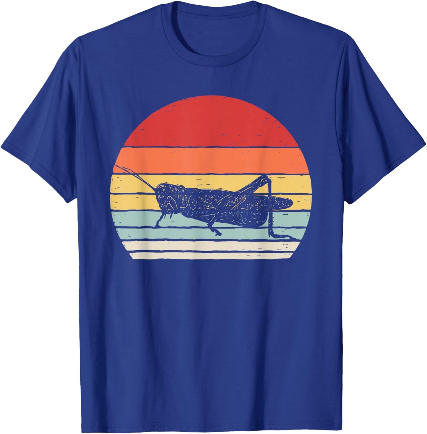 Vintage Retro Grasshopper Insect T-Shirt - T-Shirt | Royal