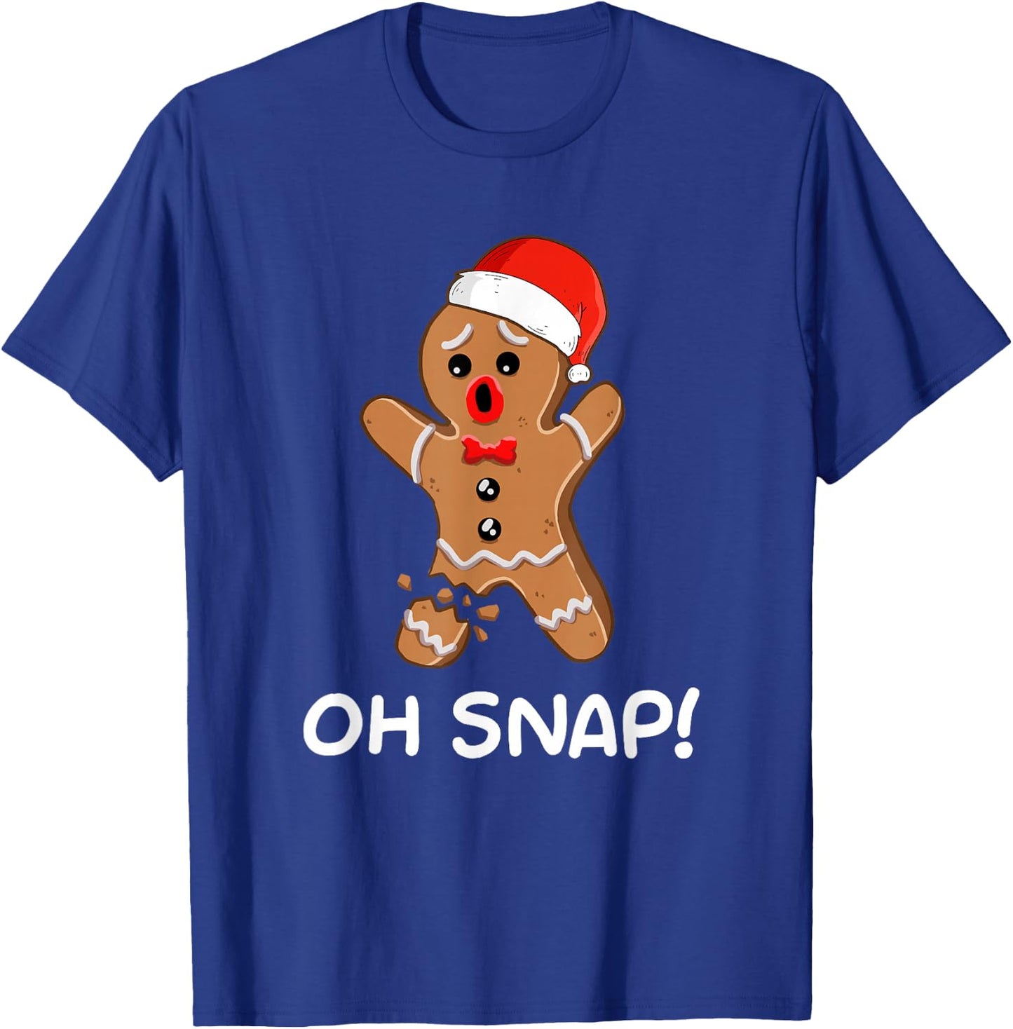 Oh Snap Gingerbread Man Christmas Shirt | Gingerbread T-Shirt - T-Shirt | Royal