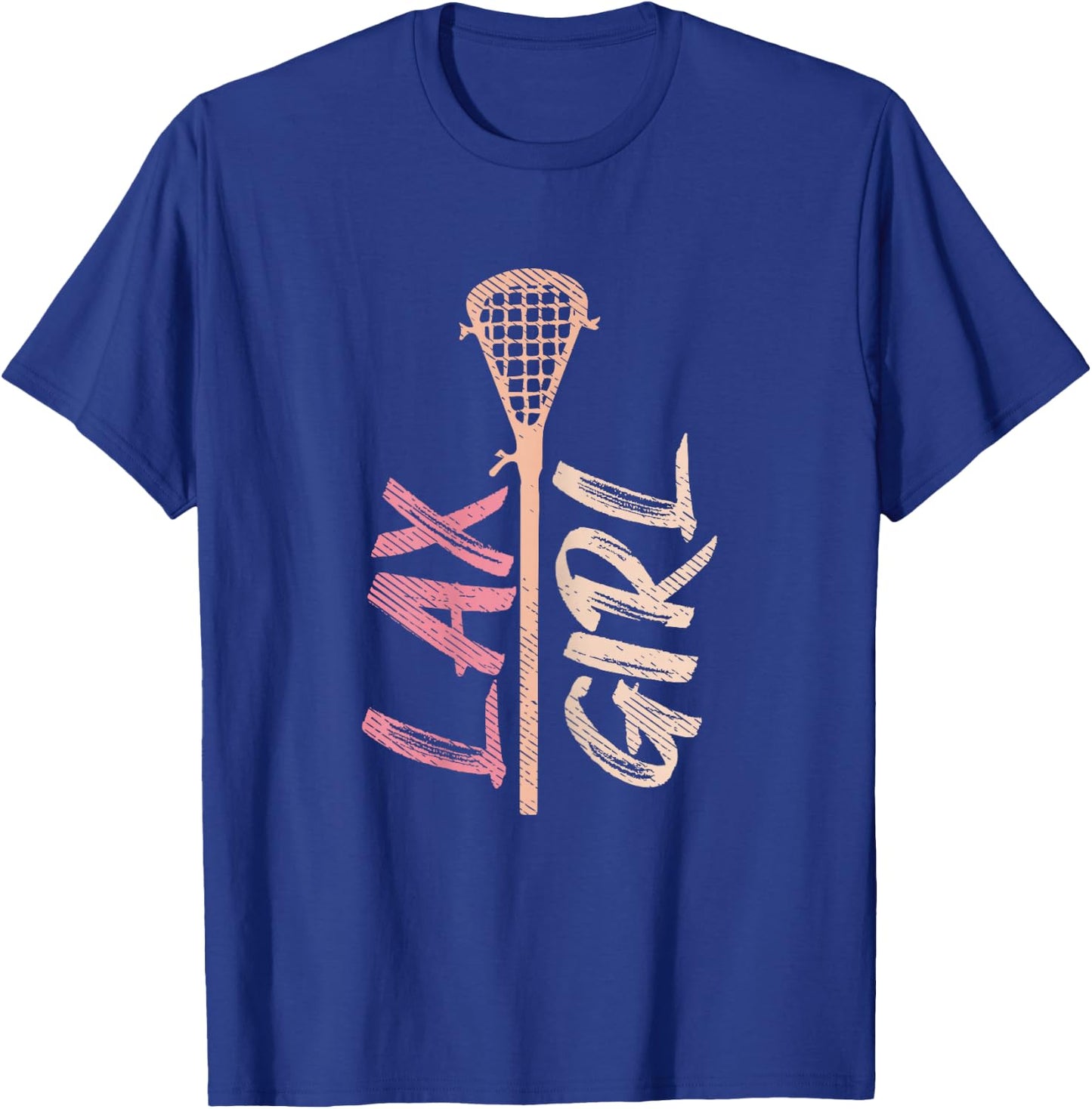 Lacrosse Stick Lax Girl Player Mom Goalie Wife Women Gift T-Shirt - T-Shirt | Royal