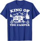 Camping Lover Camper Van King Of The Camper T-Shirt - T-Shirt | Royal