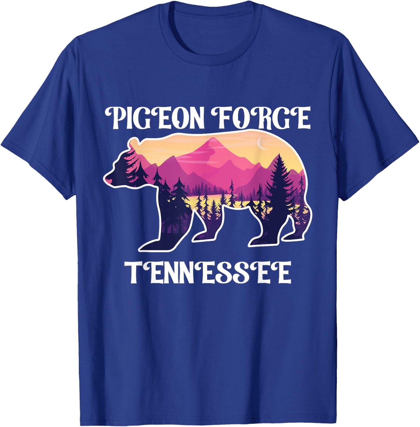 Pigeon Forge Tennessee Souvenirs Great Smoky Mountains Bear T-Shirt - T-Shirt | Royal
