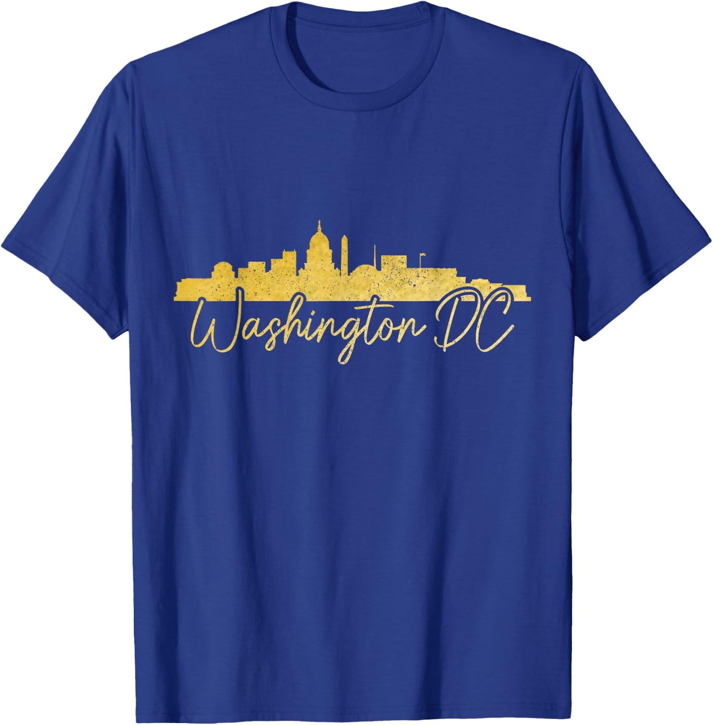 Washington DC Skyline Vintage Pride T-Shirt - T-Shirt | Royal