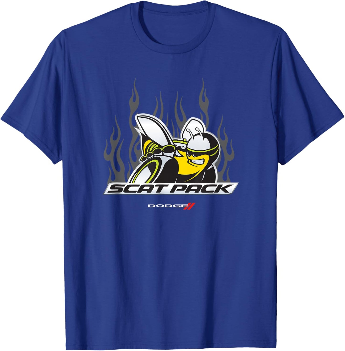 Dodge Scat Pack Flames T-Shirt - T-Shirt | Royal
