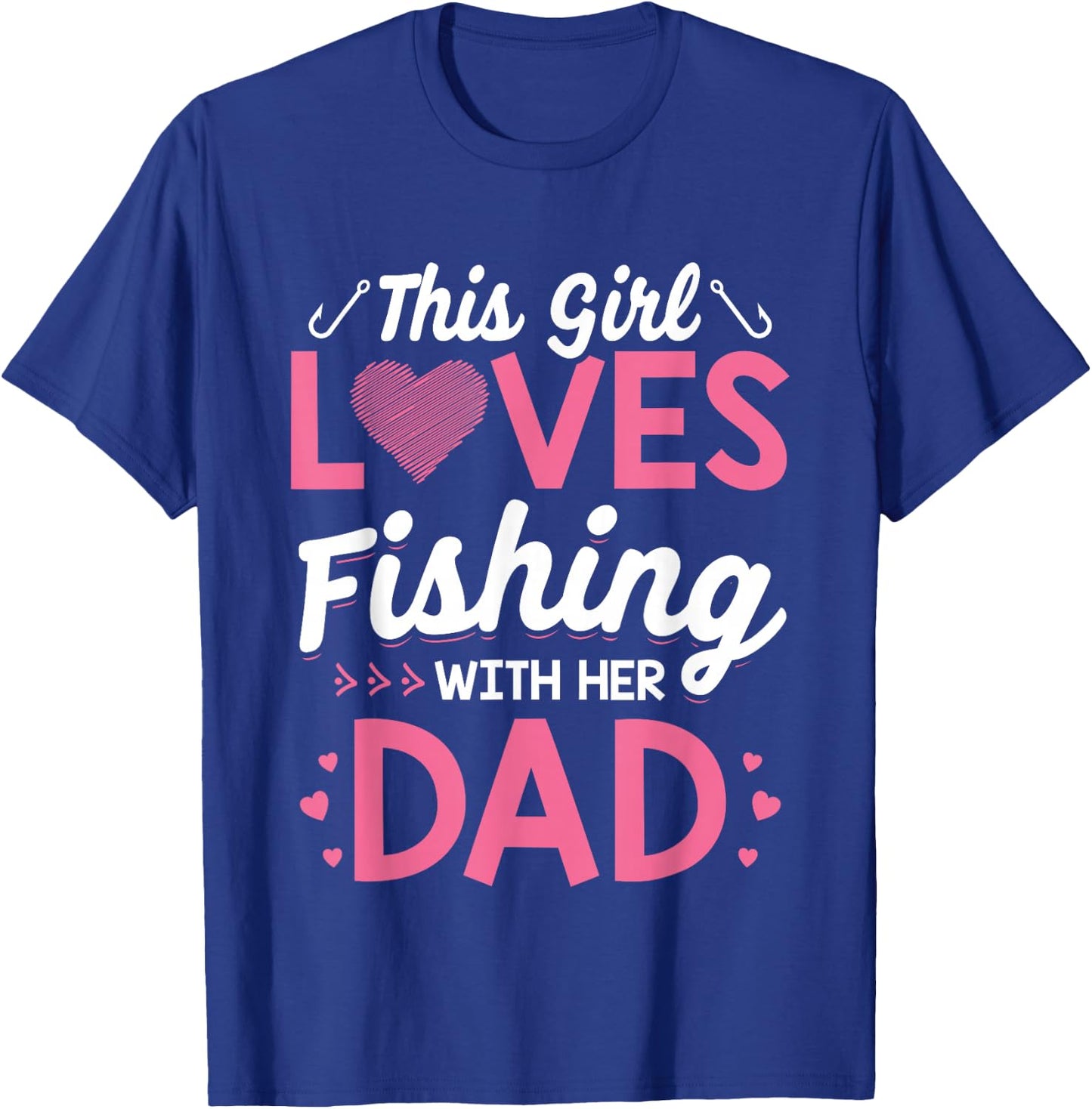 Daughter Fishing Shirt Dad Daughter Matching Fishing T-Shirt - T-Shirt | Royal