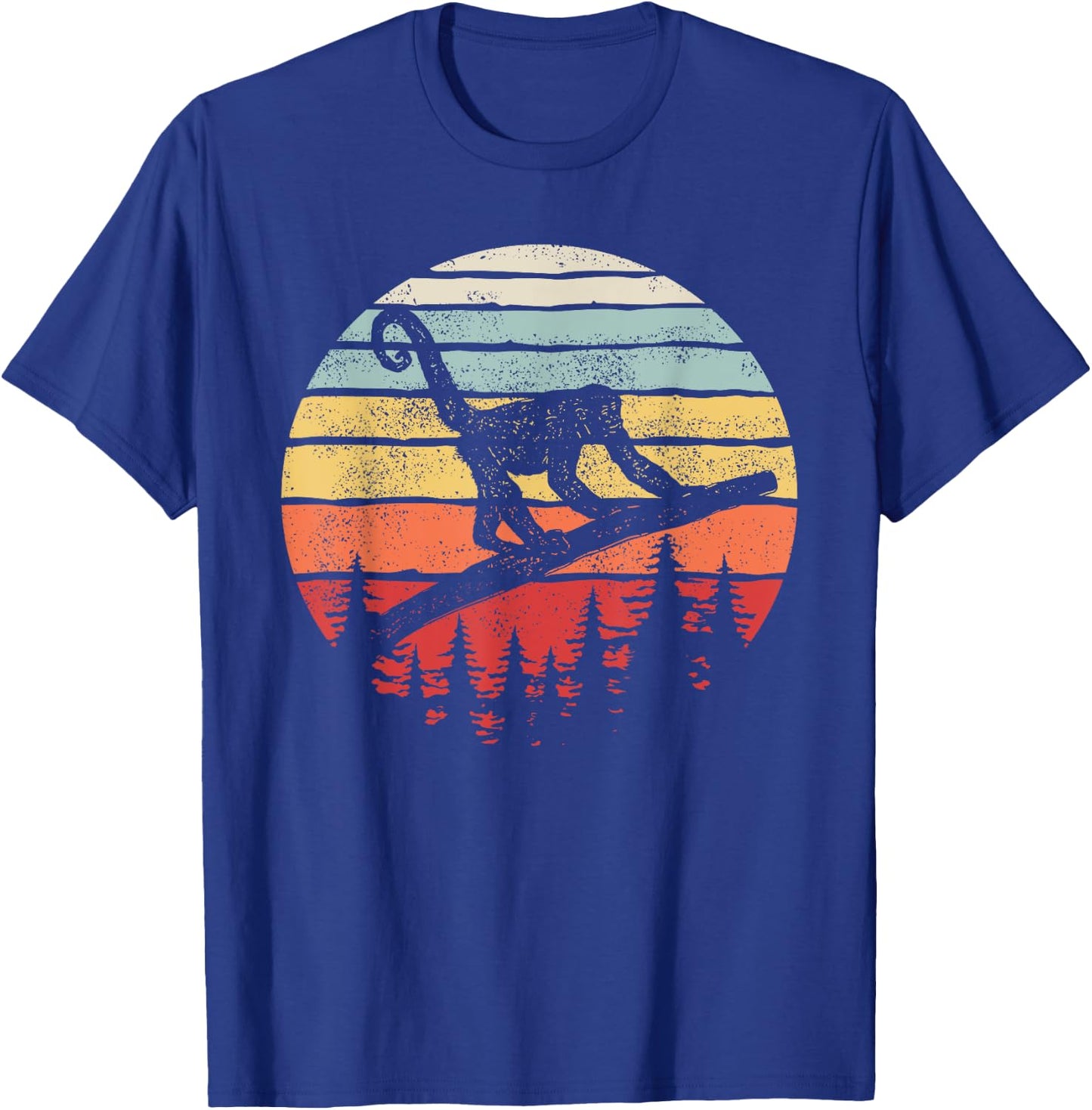 Vintage Retro Woolly Monkey T-Shirt - T-Shirt | Royal