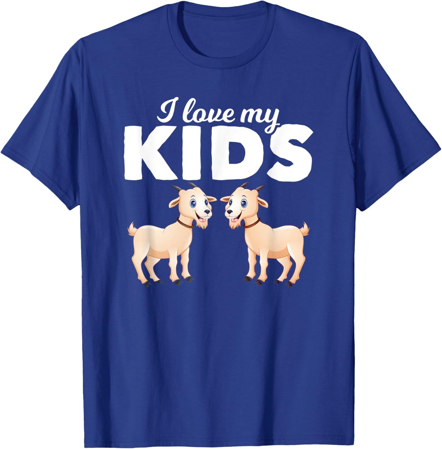 I Love My Kids Goat T-Shirt - T-Shirt | Royal