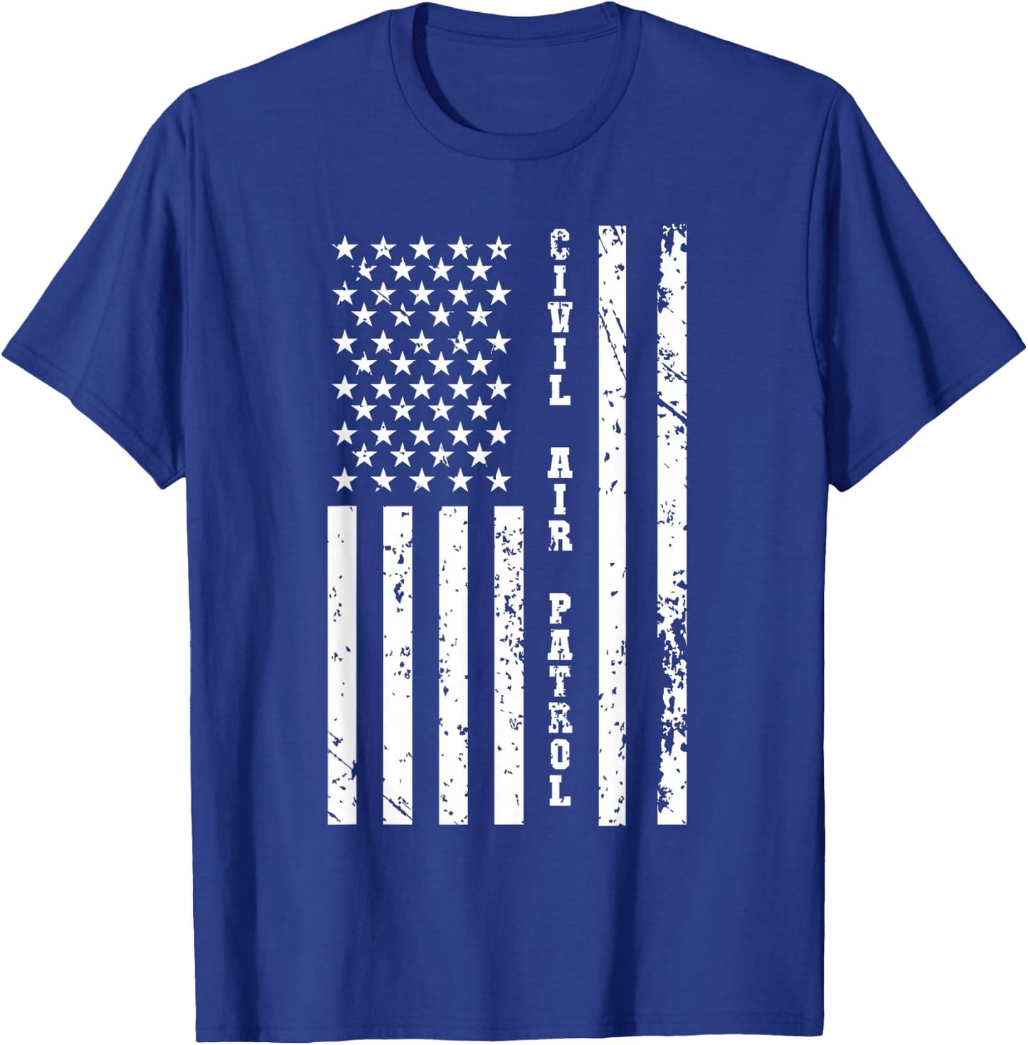 USAF Cap United States Air Force Civil Air Patrol w US Flag T-Shirt - T-Shirt | Royal