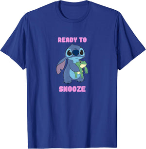 Disney Lilo & Stitch Ready To Snooze Stitch With Frog T-Shirt - T-Shirt | Royal