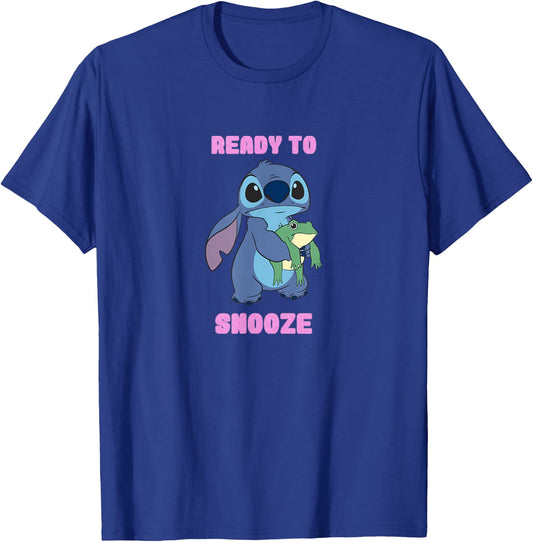 Disney Lilo & Stitch Ready To Snooze Stitch With Frog T-Shirt - T-Shirt | Royal