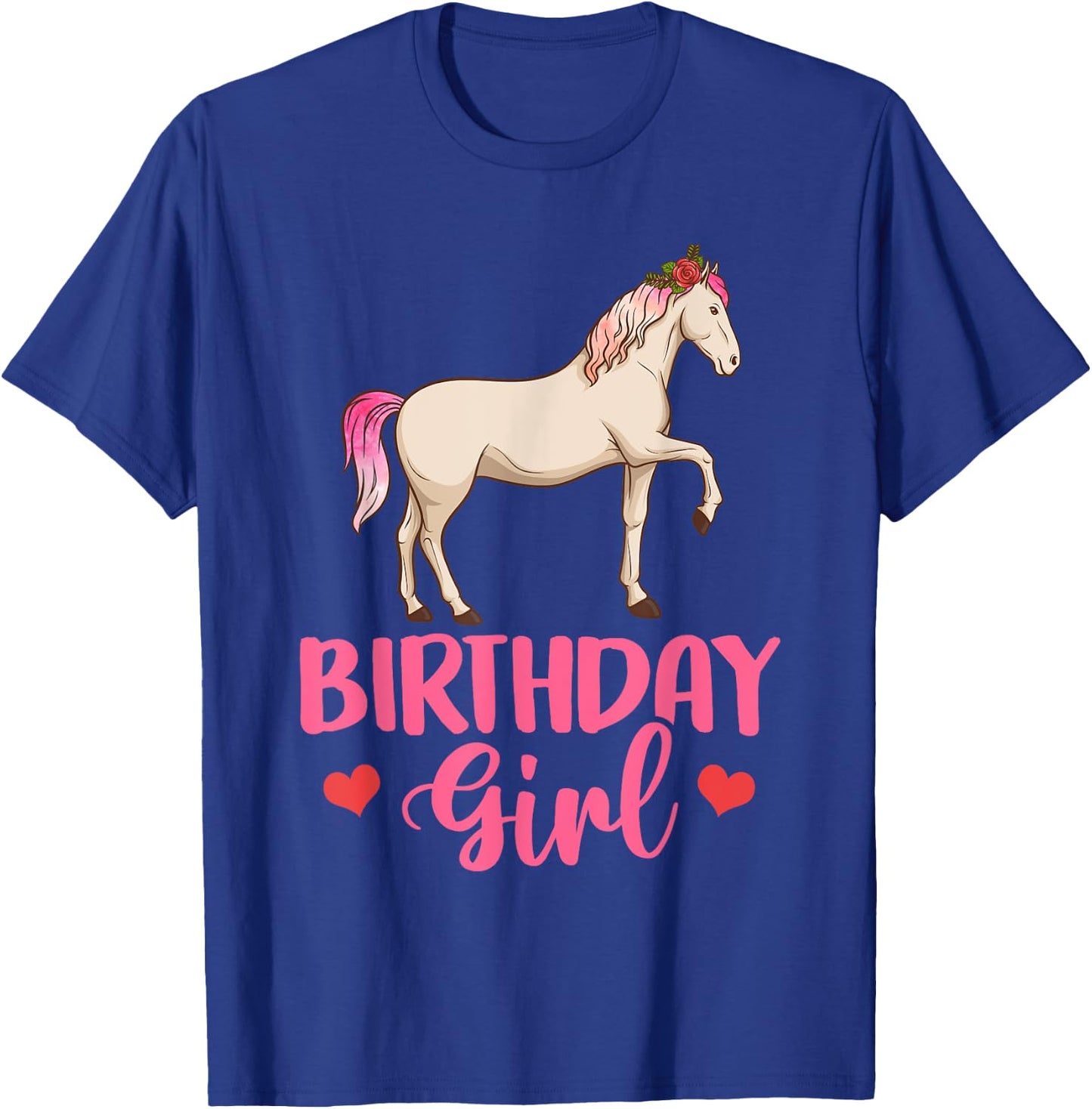 Birthday Child Horse Sport Party Family T-Shirt - T-Shirt | Royal