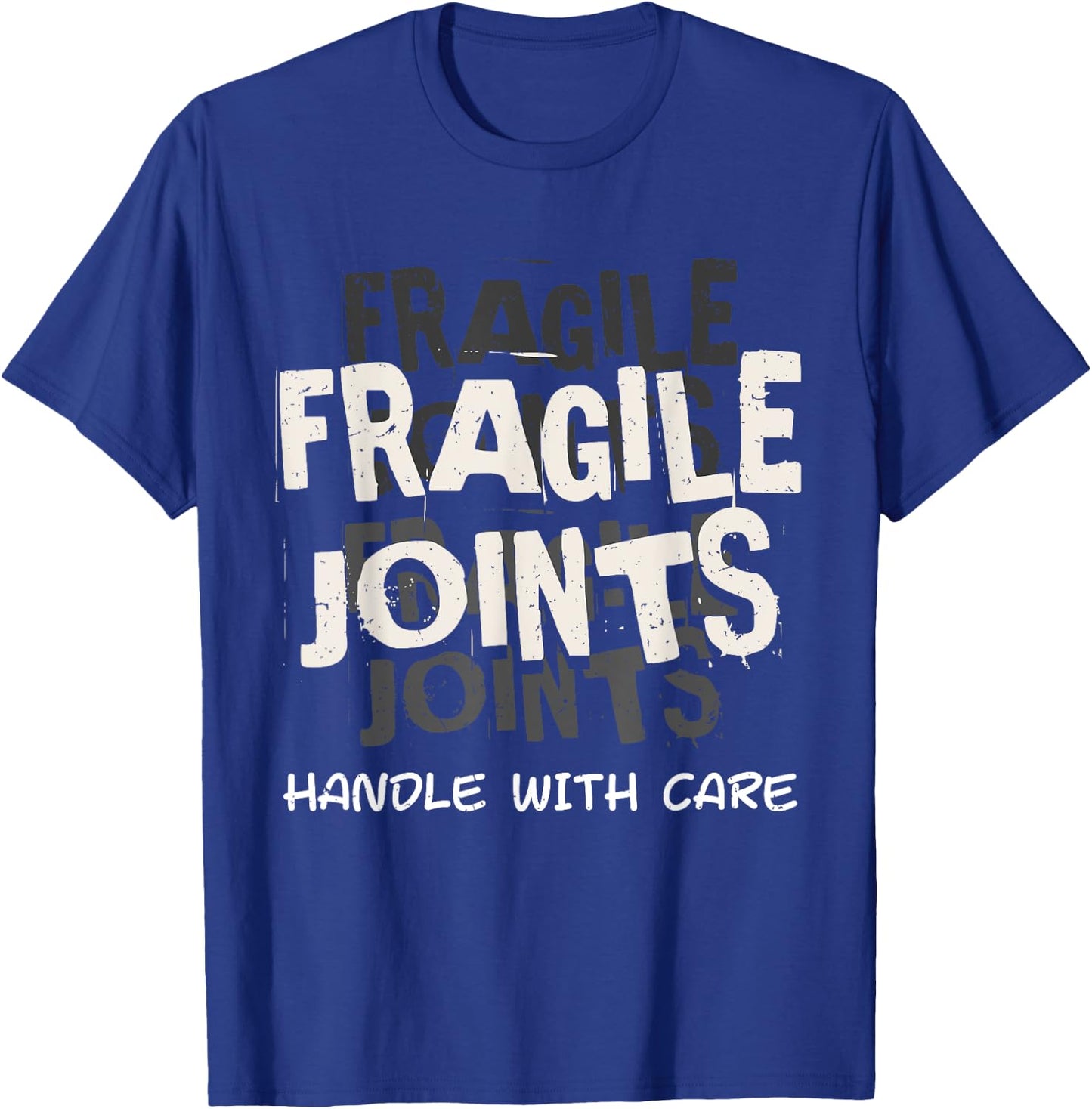 Fragile Joints Ehlers Danlos Awareness Black And White Gift T-Shirt - T-Shirt | Royal