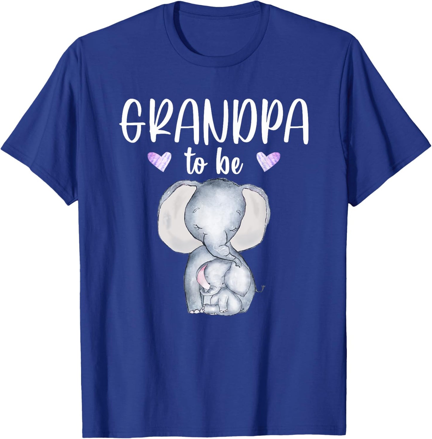 Grandpa To Be Elephant Baby Shower Future Grandpa T-Shirt - T-Shirt | Royal