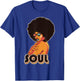 Artsy Funk Vintage 70s Costume Afro Soul Music Fan T-Shirt - T-Shirt | Royal