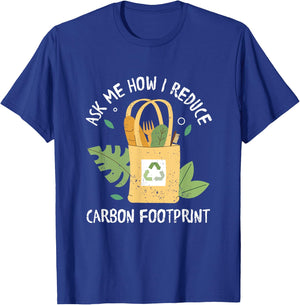 Carbon Footprint eco-friendly grocery online shopping T-Shirt - T-Shirt | Royal