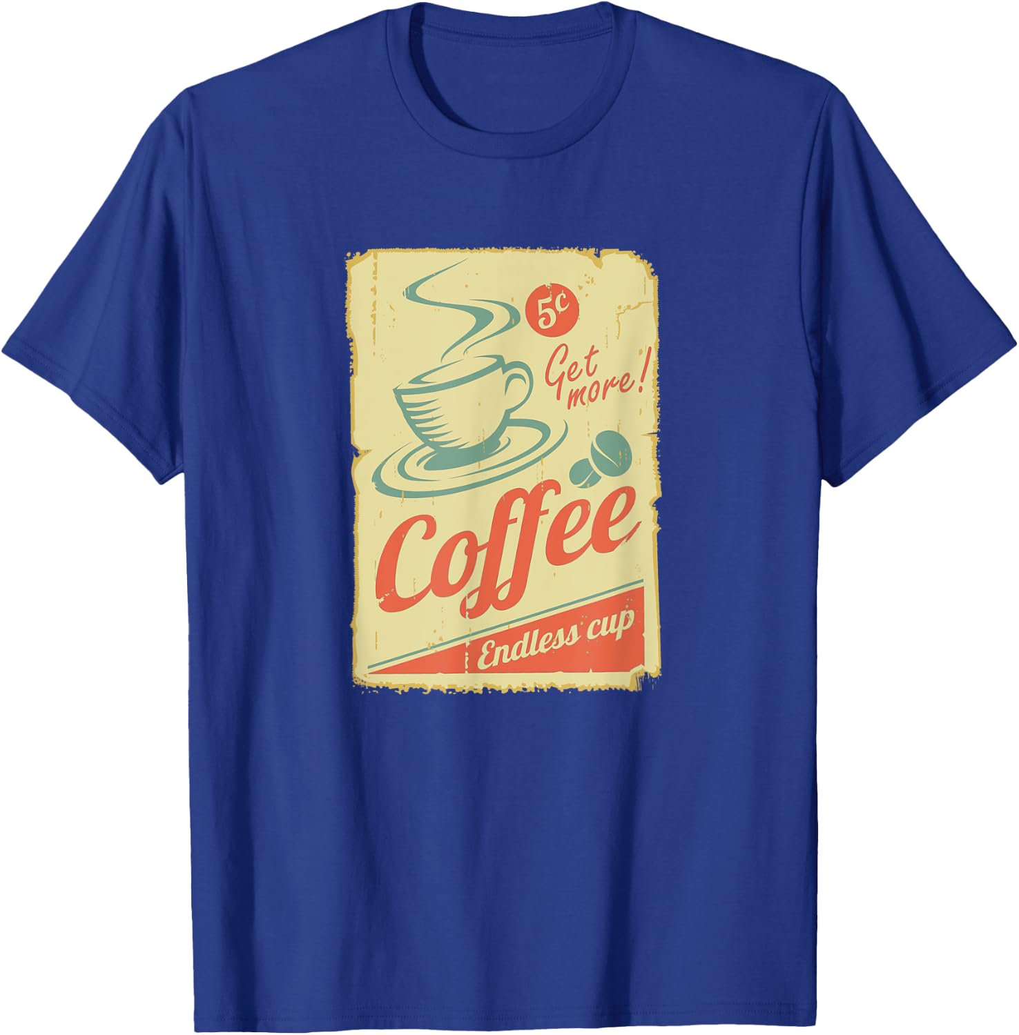 Retro Coffee Shirt Funny Vintage Retro Coffee Gift T-Shirt - T-Shirt | Royal