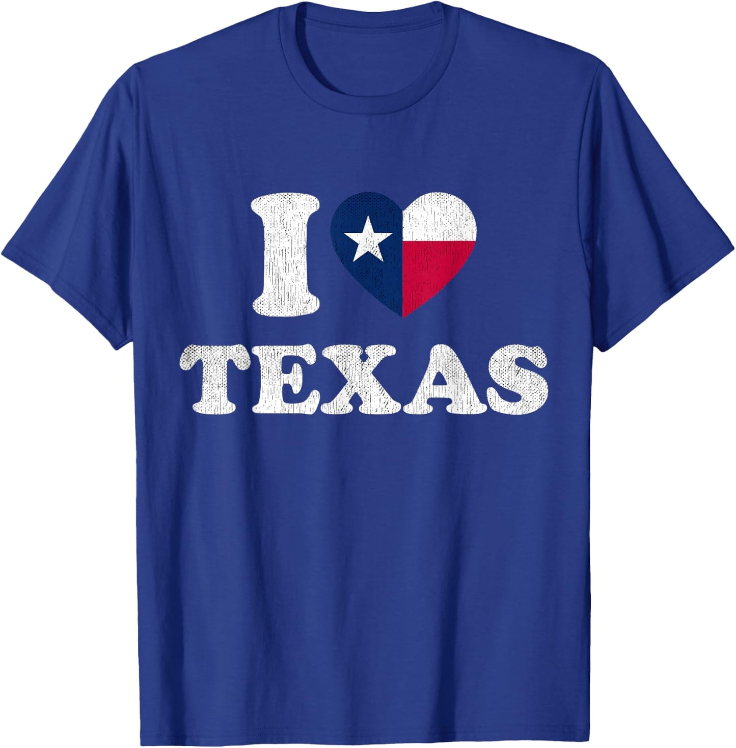 I Love Texas TX State Flag Souvenir T-Shirt - T-Shirt | Royal