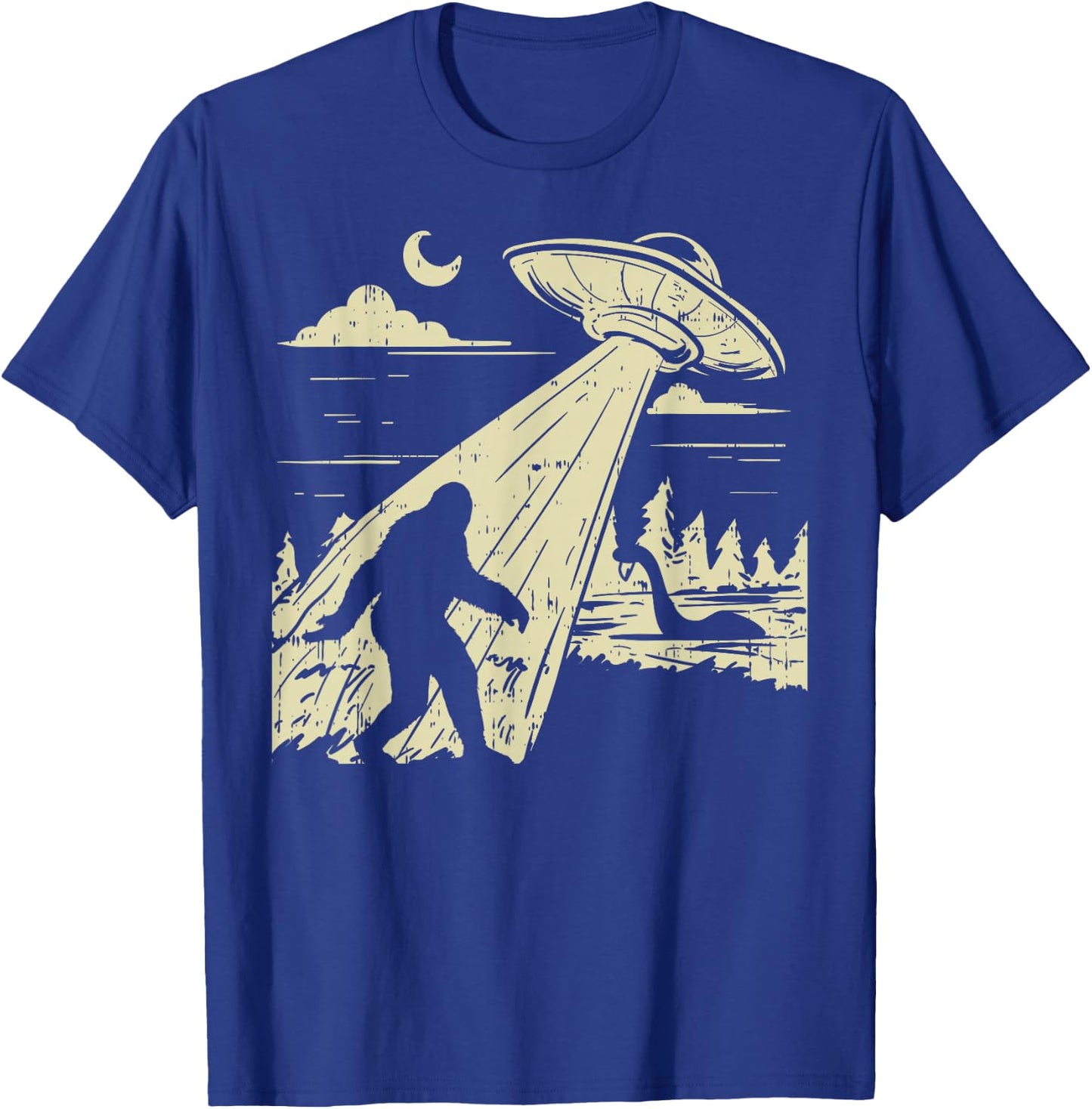 UFO Bigfoot Sasquatch Lochness Monster Funny Believe Gift T-Shirt - T-Shirt | Royal