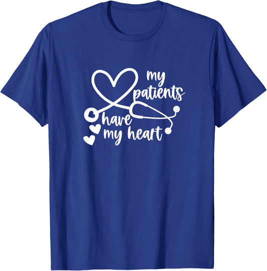 School Nurse Valentines Day NICU Nurse PEDs Pediatrian T-Shirt - T-Shirt | Royal