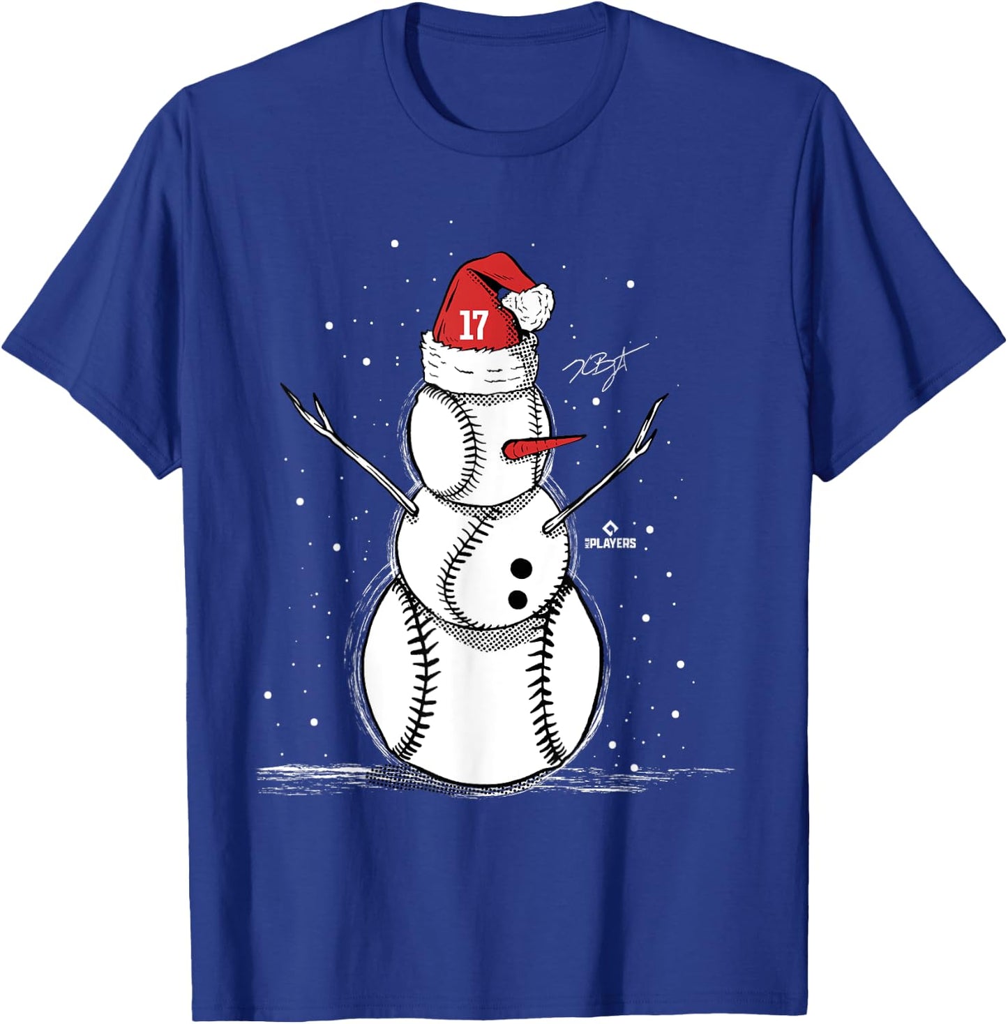 Kris Bryant Baseball Snowman T-Shirt - T-Shirt | Royal