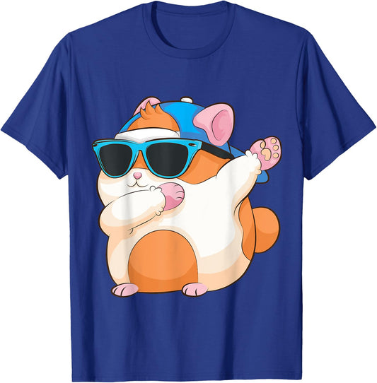 Cute Dabbing Hamster | Funny Famous Dab Dance Pose Pet Gift T-Shirt - T-Shirt | Royal