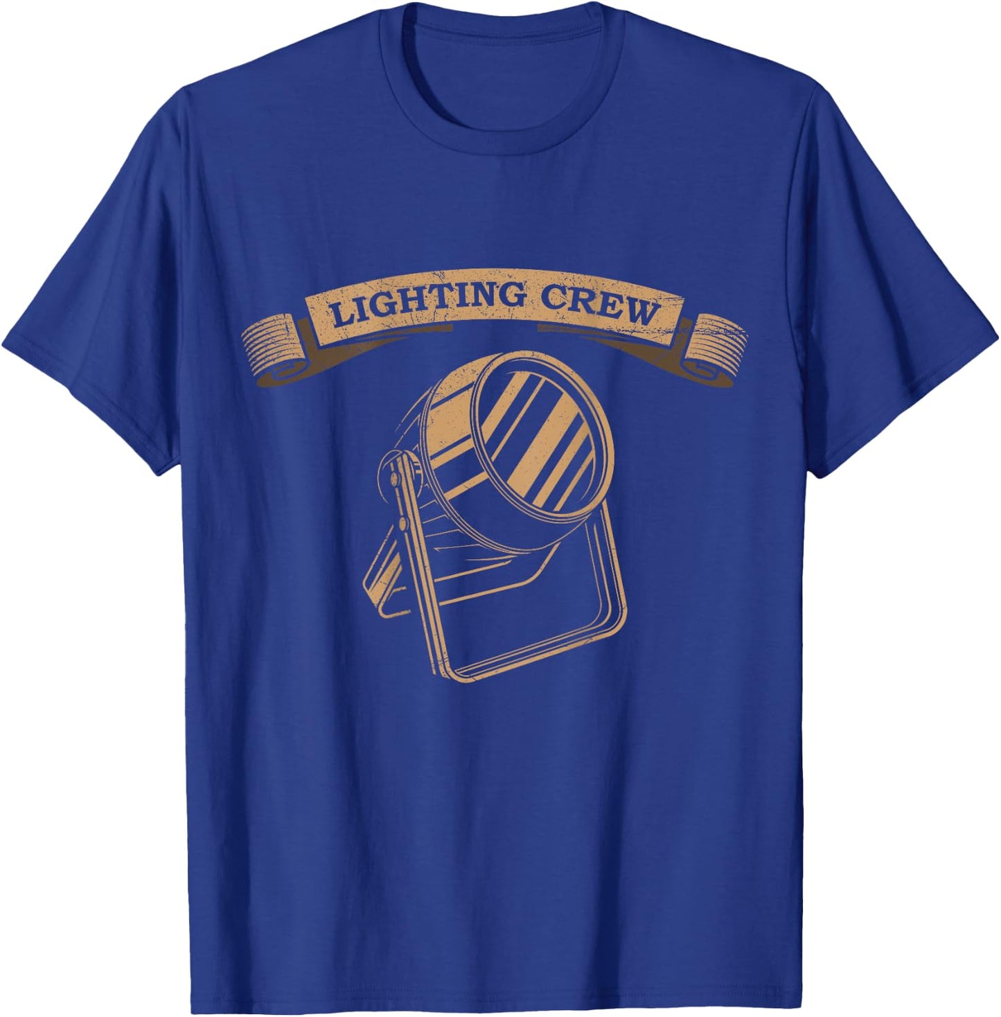VINTAGE LIGHTING CREW Theatre Lighting Technician Stage T-Shirt - T-Shirt | Royal