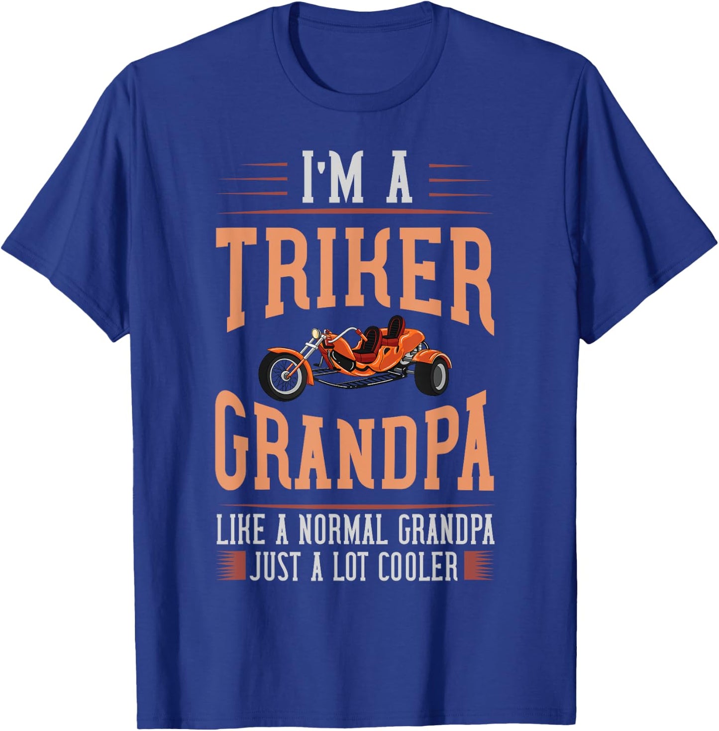 Trike Motorcycle Three Wheeler Bike T-Shirt - T-Shirt | Royal