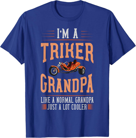 Trike Motorcycle Three Wheeler Bike T-Shirt - T-Shirt | Royal