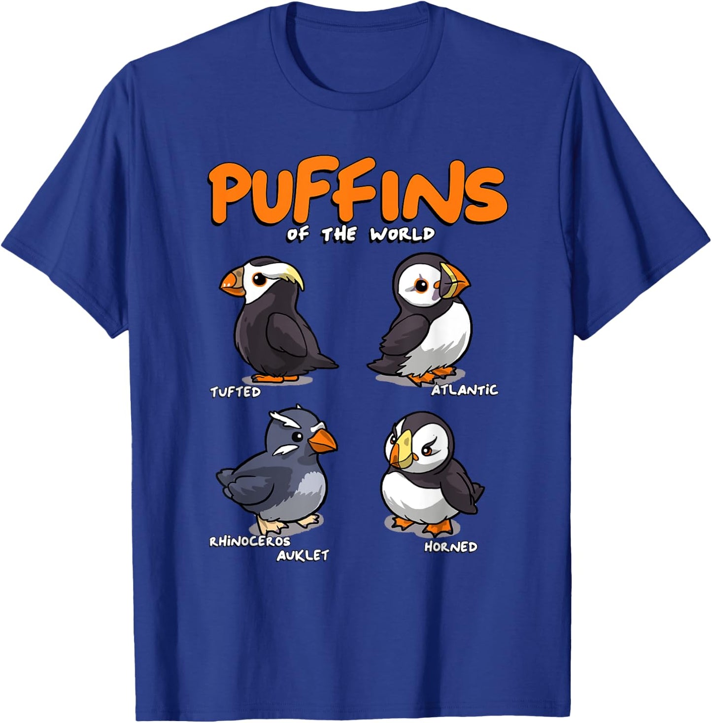 Puffin Animals of the World Educational Iceland Animal Bird T-Shirt - T-Shirt | Royal