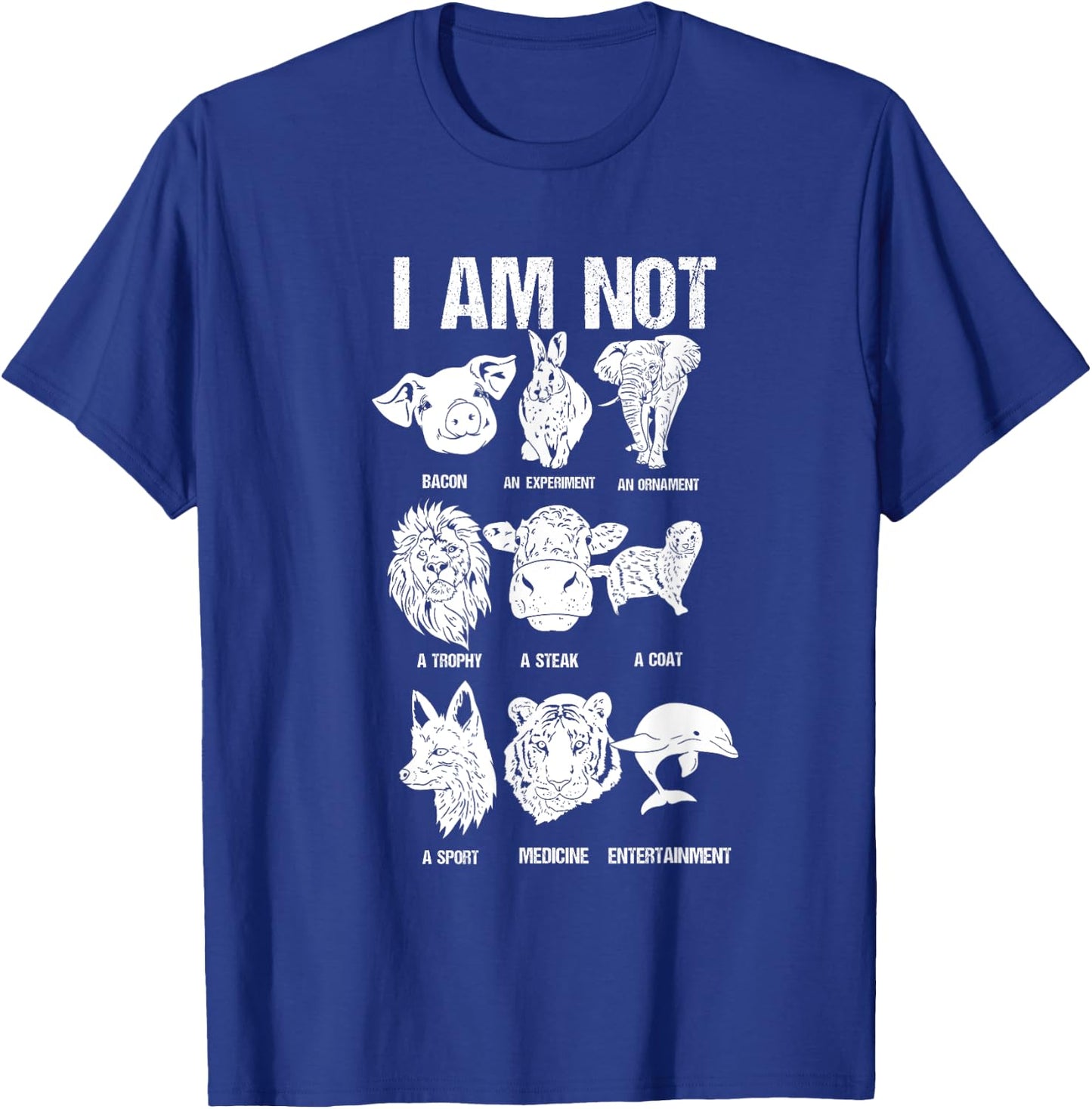 Animal Rights Animal Protection Go Vegan T-Shirt - T-Shirt | Royal