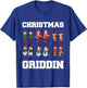 Christmas Santa Claus Snowman Reindeer Griddy Griddin T-Shirt - T-Shirt | Royal