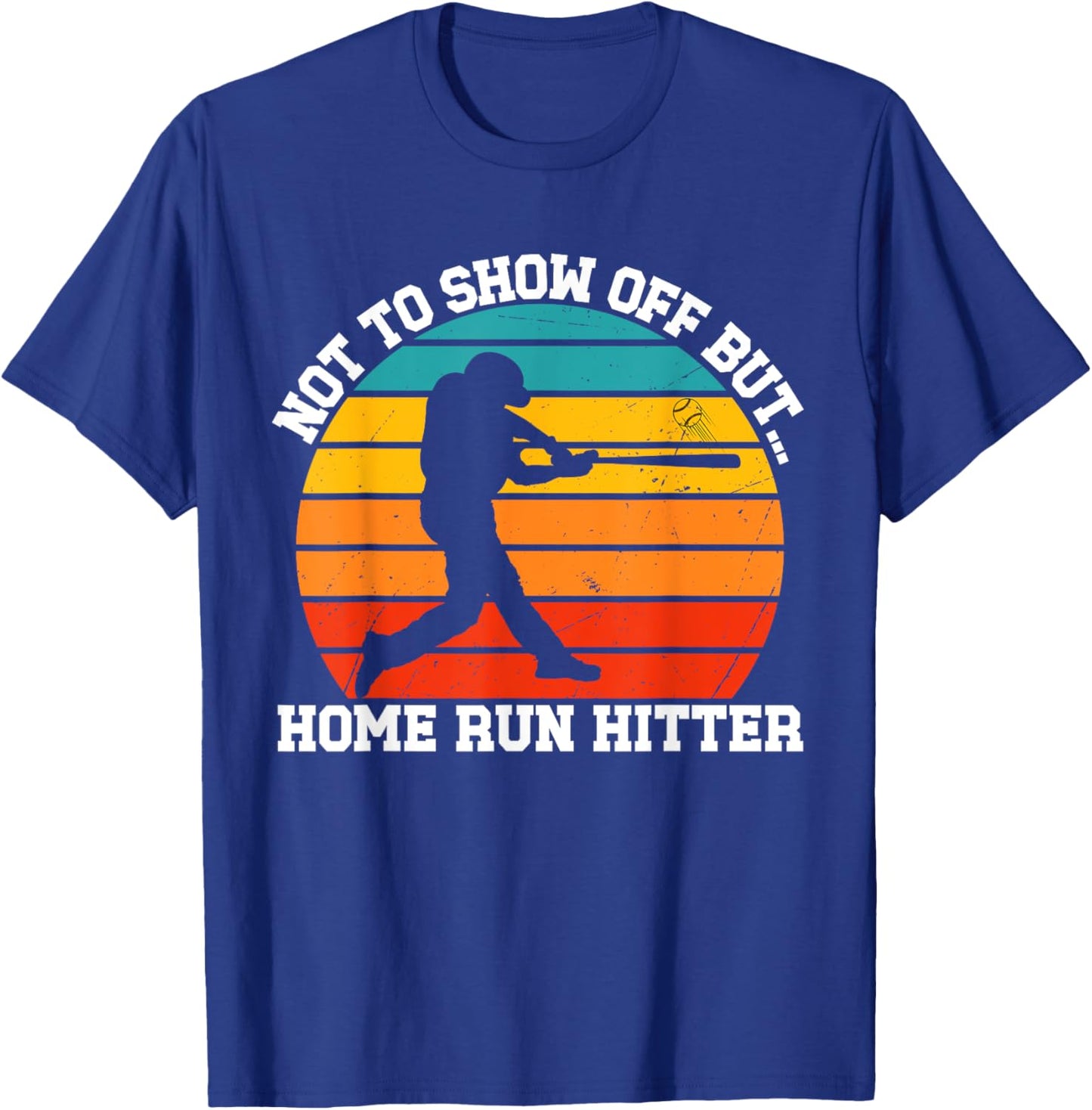 Funny Baseball Player Home Run Celebration Batter T-Shirt - T-Shirt | Royal