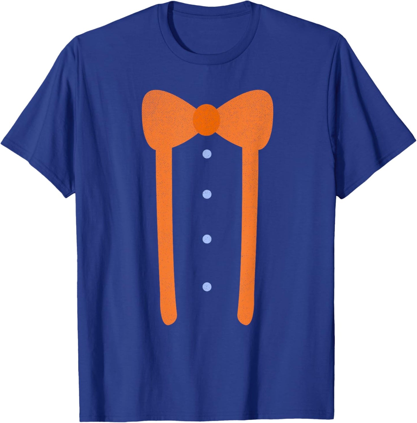 Cute Bow Tie and Suspenders Funny Lazy Halloween Costume T-Shirt - T-Shirt | Royal
