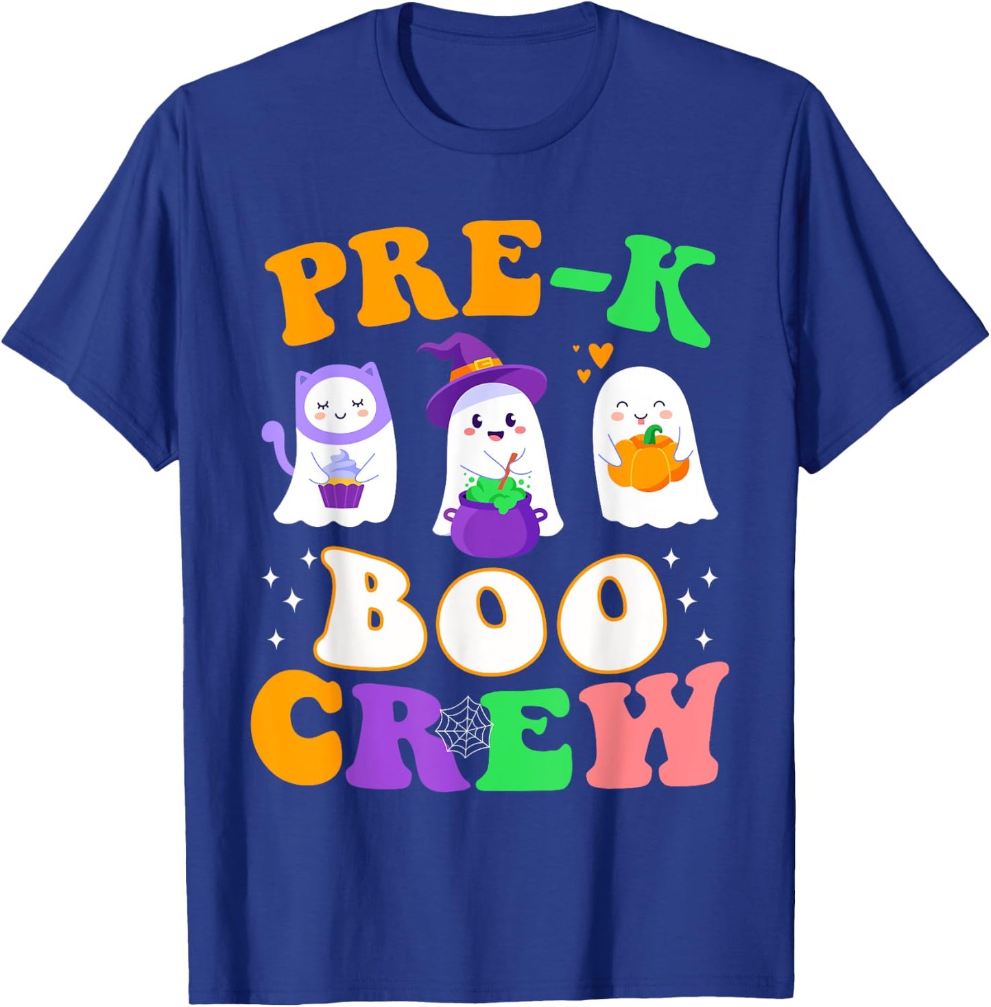 Pre-K Boo Crew Cute Ghost Halloween Costume Teacher Student Women Kids T-Shirt - T-Shirt | Royal
